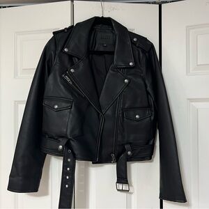 Blank NYC Black Leather Moto Jacket